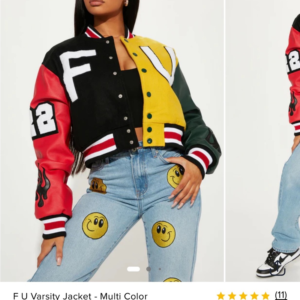 F U Varsity Jacket - Multicolor
